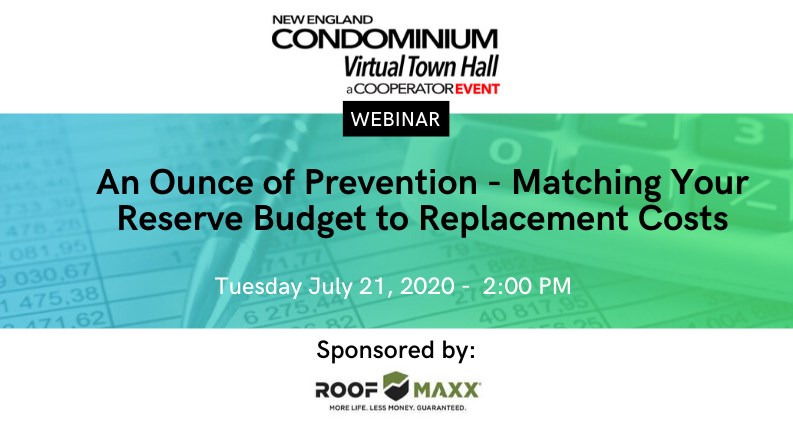 The Cooperator Events Presents: An Ounce of Prevention - Matching Your Reserve Budget to Replacement Costs